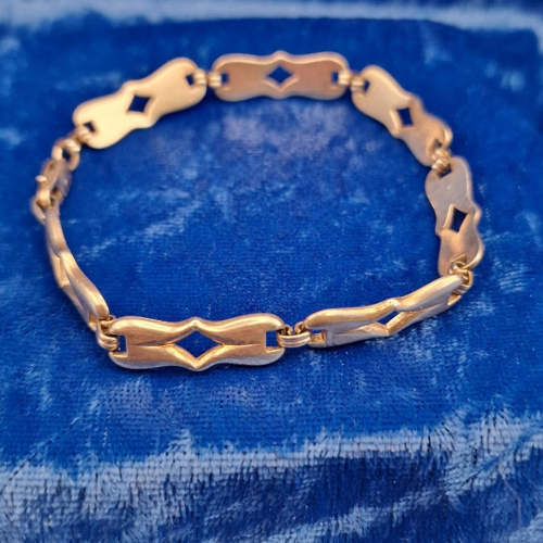 Bracelet 7.5" abstract geometric links