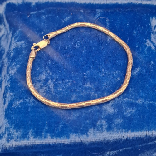 Bracelet  7.5"  herringbone snake