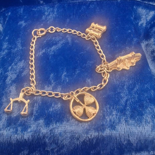 Bracelet charm 7" with 4 charms