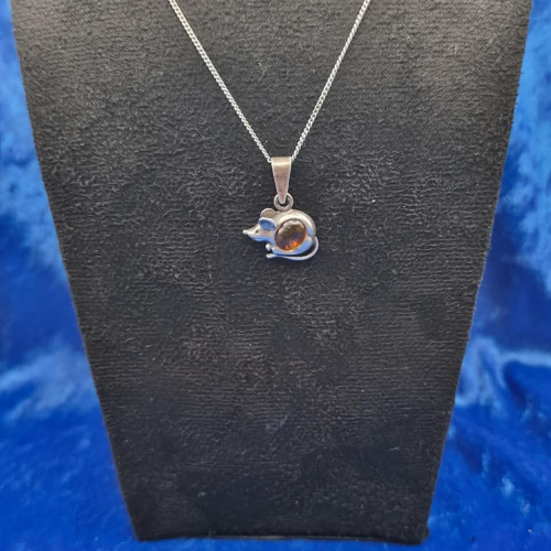 Necklace 17" Amber Mouse 