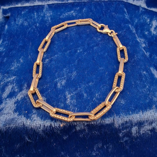 Bracelet  paperclip link 7.5" 