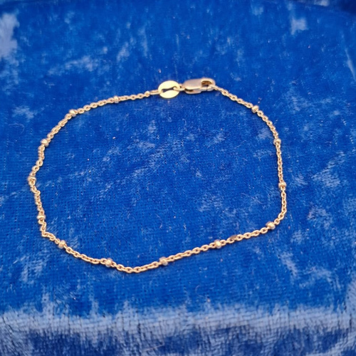 Bracelet  7" minimalist beaded link