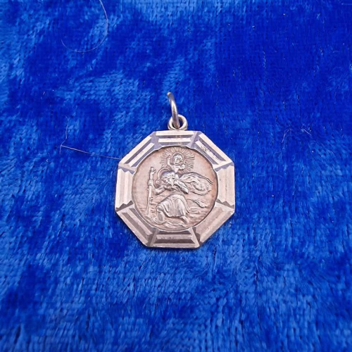 Pendant octagonal St. Christopher  (Georg Jensen)