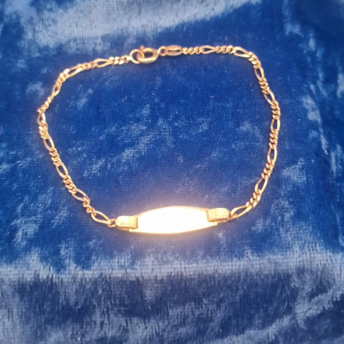 Bracelet  7.5" Figaro Id
