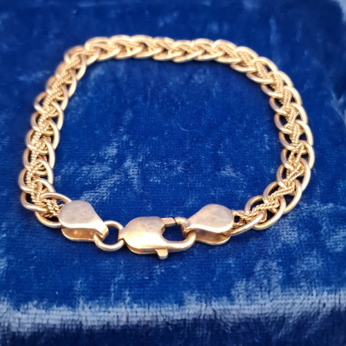 Bracelet 7" intricate Byzantine link design