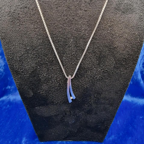 Necklace 18" Modern Diamond Pendant