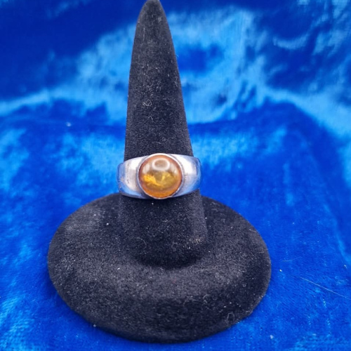 Ring size J  Amber